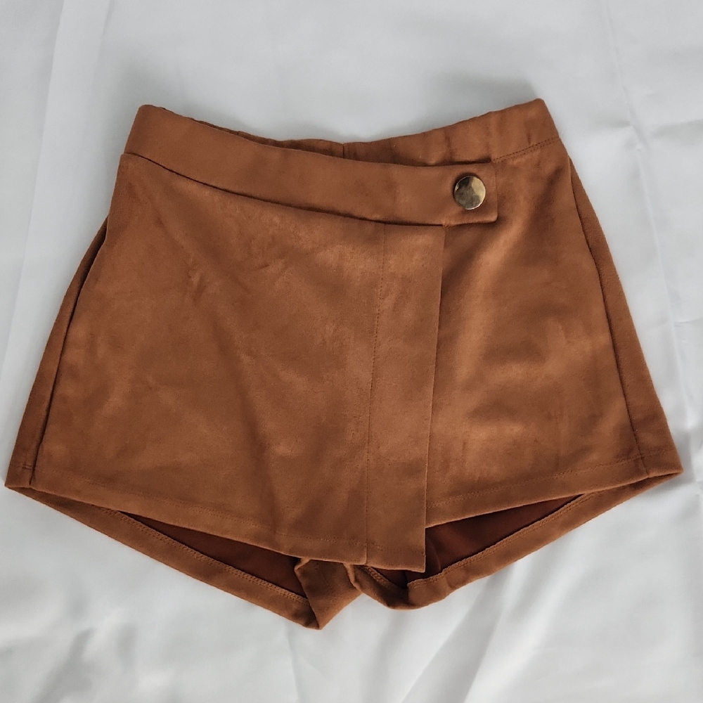 Haute Monde Brown Wrap Shorts